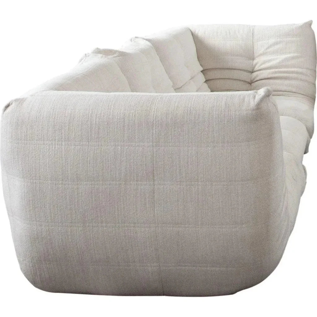 Ezra 3PC Modular Sofa in Cream Fabric-Modular Sofas-Diamond Sofa-LOOMLAN