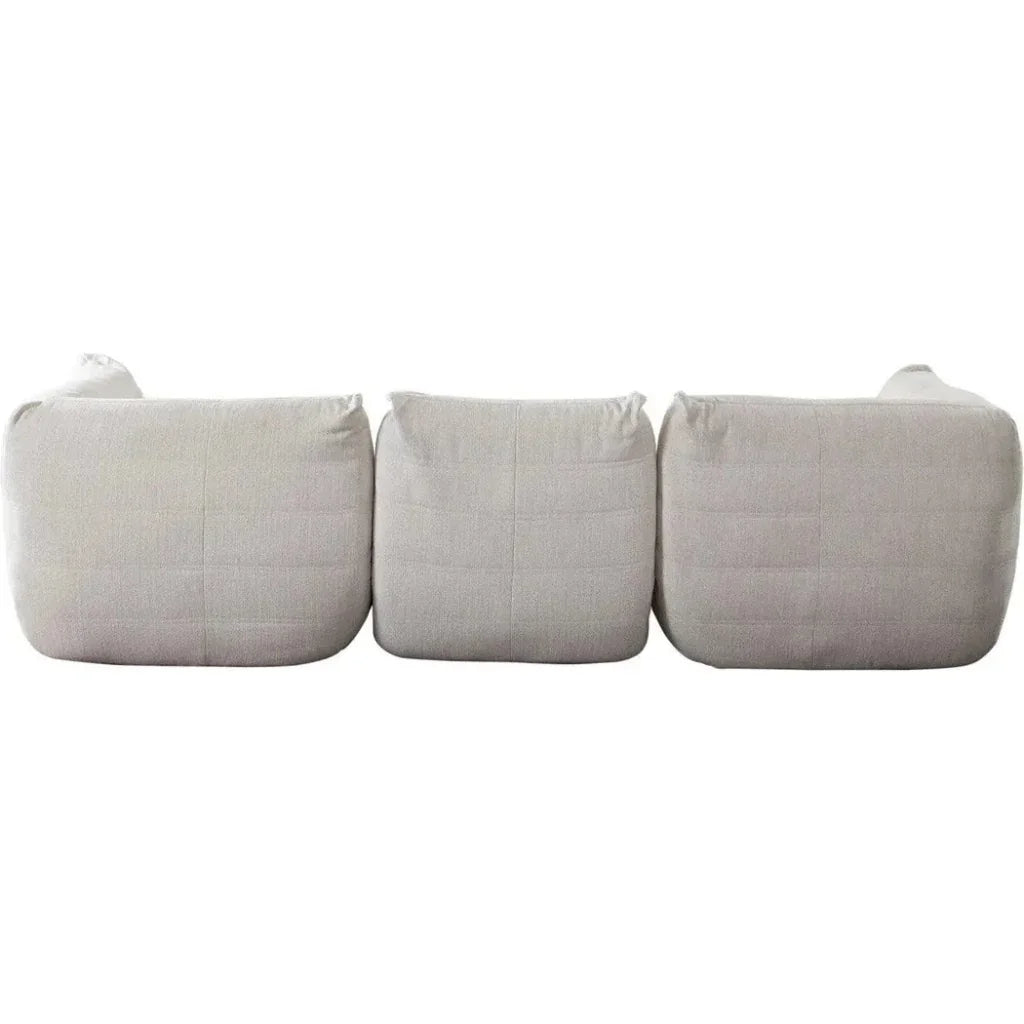 Ezra 3PC Modular Sofa in Cream Fabric-Modular Sofas-Diamond Sofa-LOOMLAN