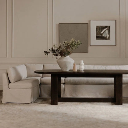 Fable L-Shape Slipcover Dining Banquette-Modular Sofas-Moe's Home-LOOMLAN