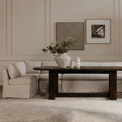 Fable L-Shape Slipcover Dining Banquette-Modular Sofas-Moe's Home-LOOMLAN