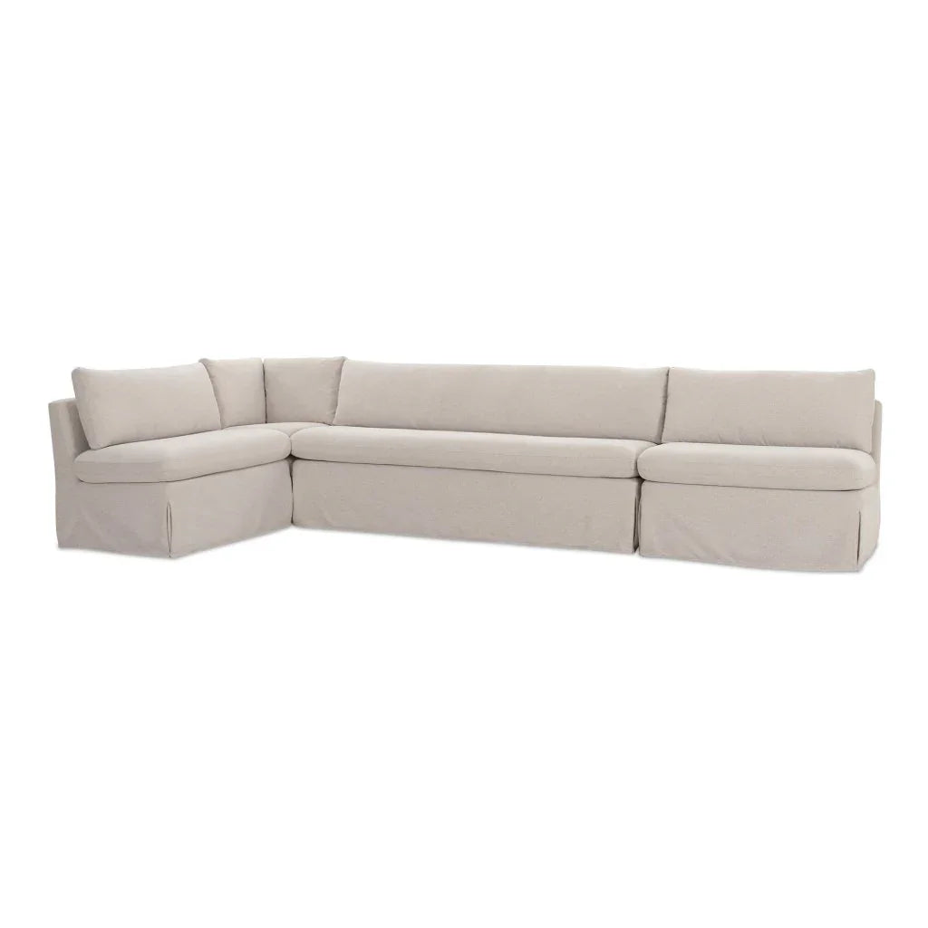 Fable L-Shape Slipcover Dining Banquette-Modular Sofas-Moe's Home-LOOMLAN