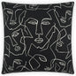 Face Up Black Throw Pillow With Insert - LOOMLAN - D.V. Kap - Throw Pillows