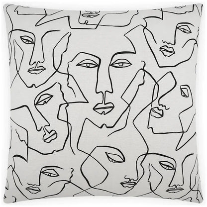 Face Up White Throw Pillow With Insert - LOOMLAN - D.V. Kap - Throw Pillows