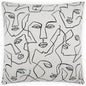 Face Up White Throw Pillow With Insert - LOOMLAN - D.V. Kap - Throw Pillows