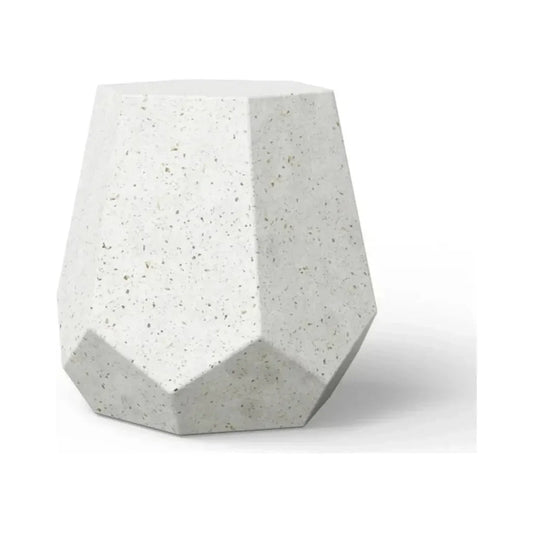 Faceted Fiber-Reinforced Concrete Outdoor Stool-Garden Stools-Urbia-LOOMLAN