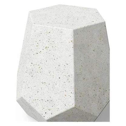 Faceted Fiber-Reinforced Concrete Outdoor Stool-Garden Stools-Urbia-LOOMLAN