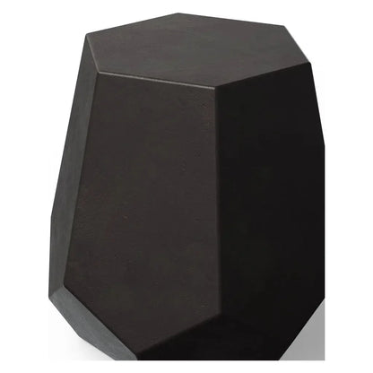 Faceted Fiber-Reinforced Concrete Outdoor Stool-Garden Stools-Urbia-LOOMLAN