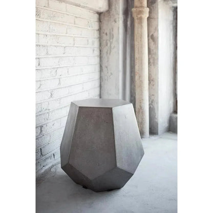 Faceted Fiber Reinforced Concrete Side Table - LOOMLAN - Urbia - Outdoor Side Tables