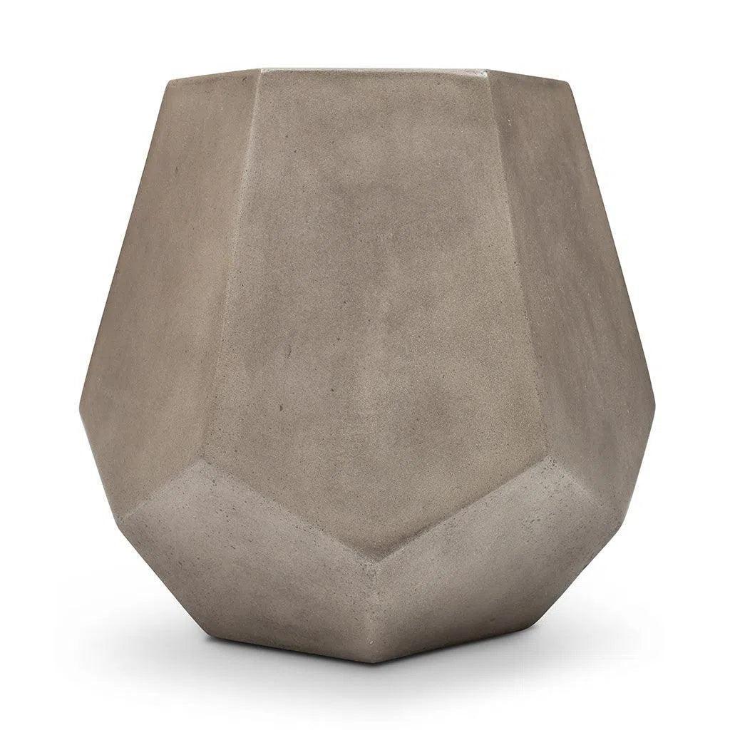Faceted Fiber Reinforced Concrete Side Table - LOOMLAN - Urbia - Outdoor Side Tables