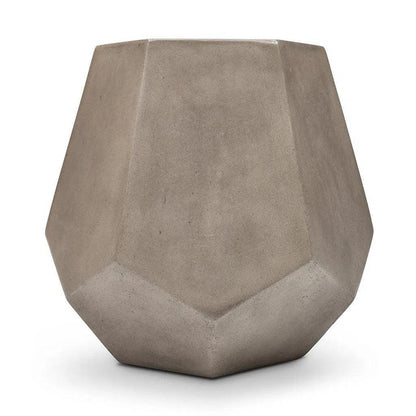 Faceted Fiber Reinforced Concrete Side Table - LOOMLAN - Urbia - Outdoor Side Tables