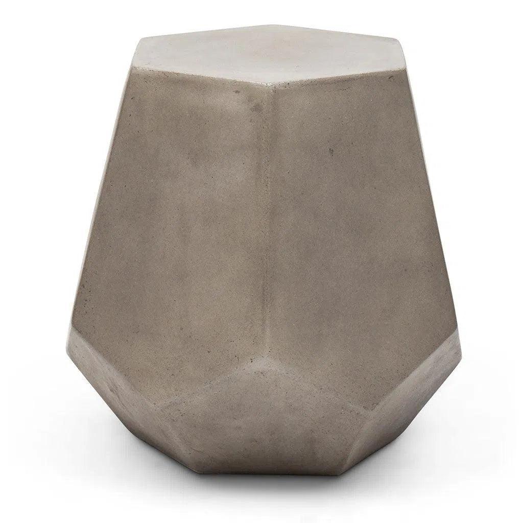 Faceted Fiber Reinforced Concrete Side Table - LOOMLAN - Urbia - Outdoor Side Tables