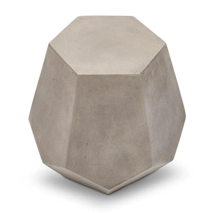 Faceted Fiber Reinforced Concrete Side Table - LOOMLAN - Urbia - Outdoor Side Tables