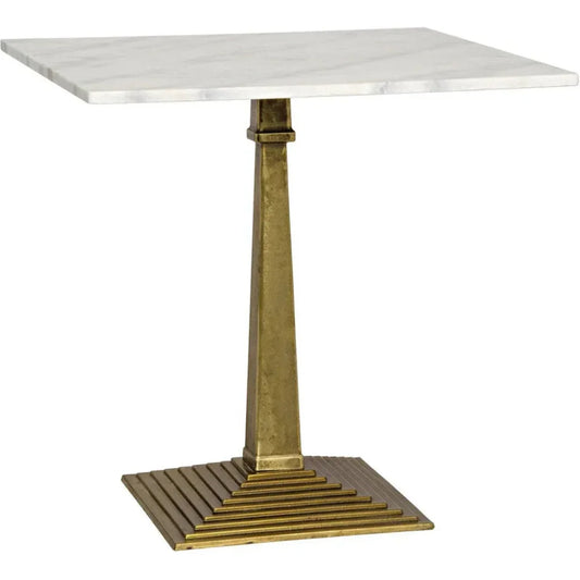 Fadim Iron and Marble Round Side Table - LOOMLAN - Noir - Side Tables