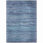 Faerain Blue Washable Indoor-Outdoor Rug