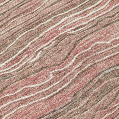 Faerain Brown Washable Indoor-Outdoor Rug