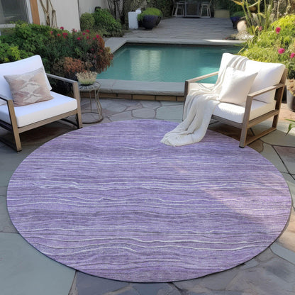 Faerain Purple Washable Indoor-Outdoor Rug