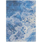 Faerara Blue Washable Indoor-Outdoor Rug