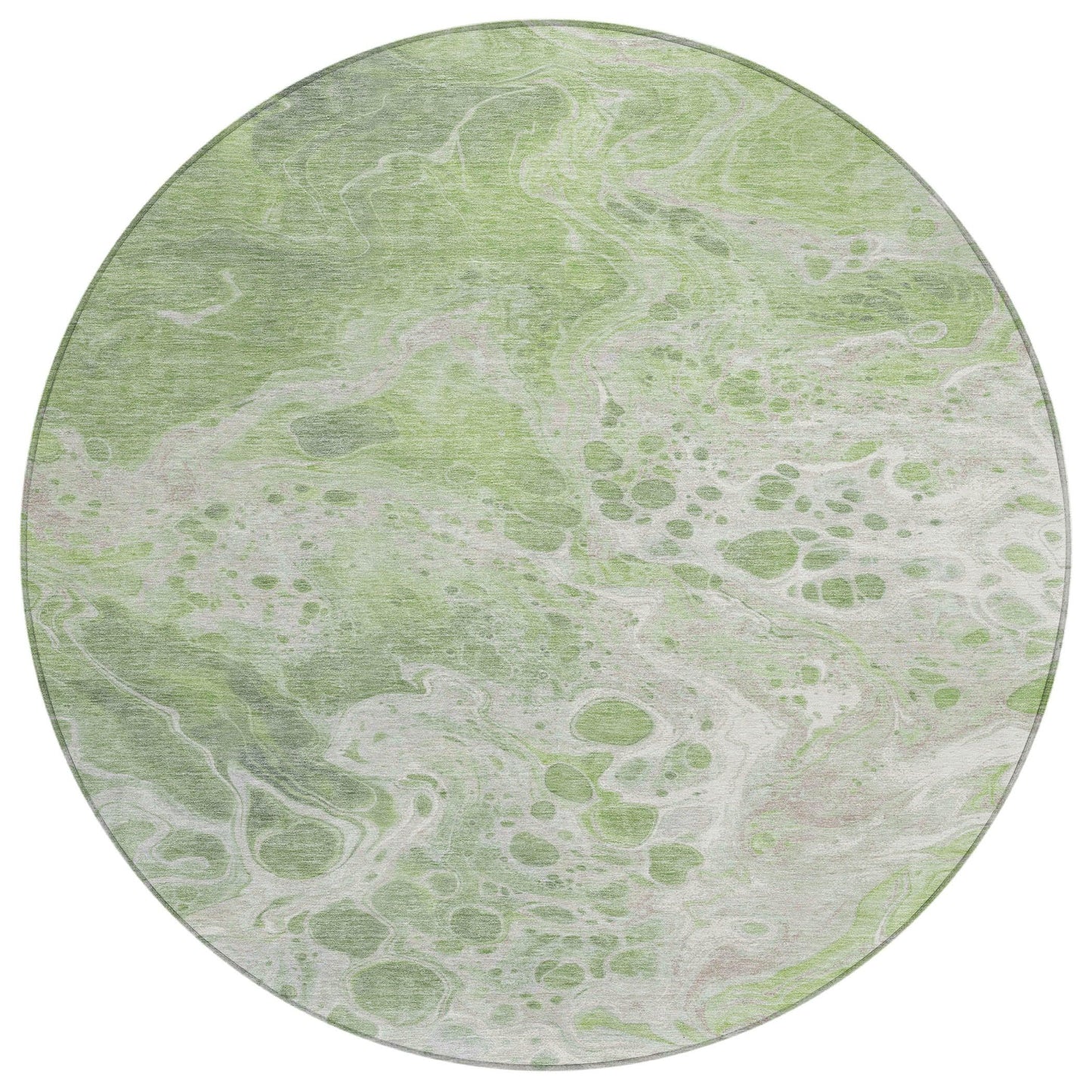 Faerara Green Washable Indoor-Outdoor Rug
