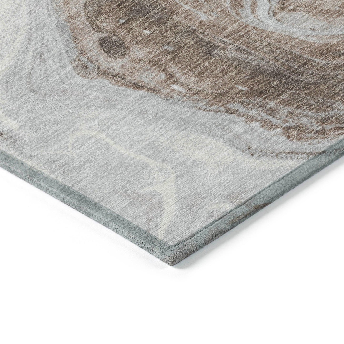 Faeras Brown Washable Indoor-Outdoor Rug