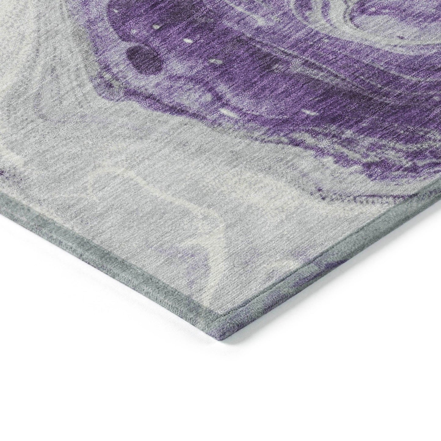 Faeras Purple Washable Indoor-Outdoor Rug