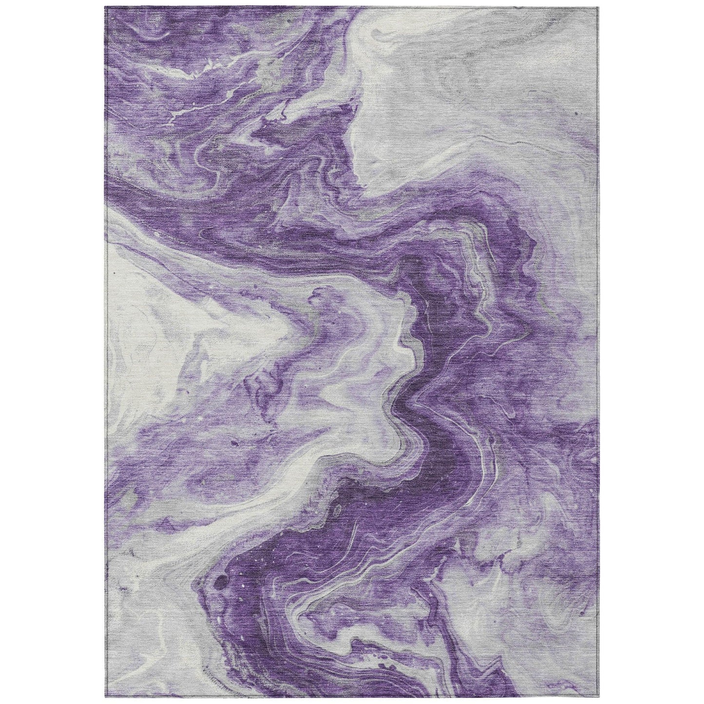 Faeras Purple Washable Indoor-Outdoor Rug