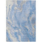 Faerel Blue Washable Indoor-Outdoor Rug
