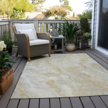 Faerel Brown Washable Indoor-Outdoor Rug