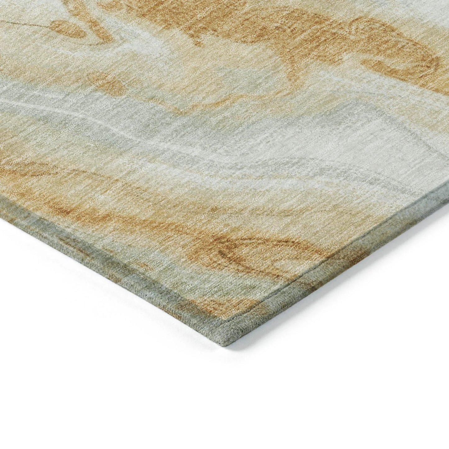 Faerel Gold Washable Indoor-Outdoor Rug