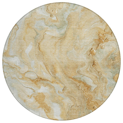 Faerel Gold Washable Indoor-Outdoor Rug