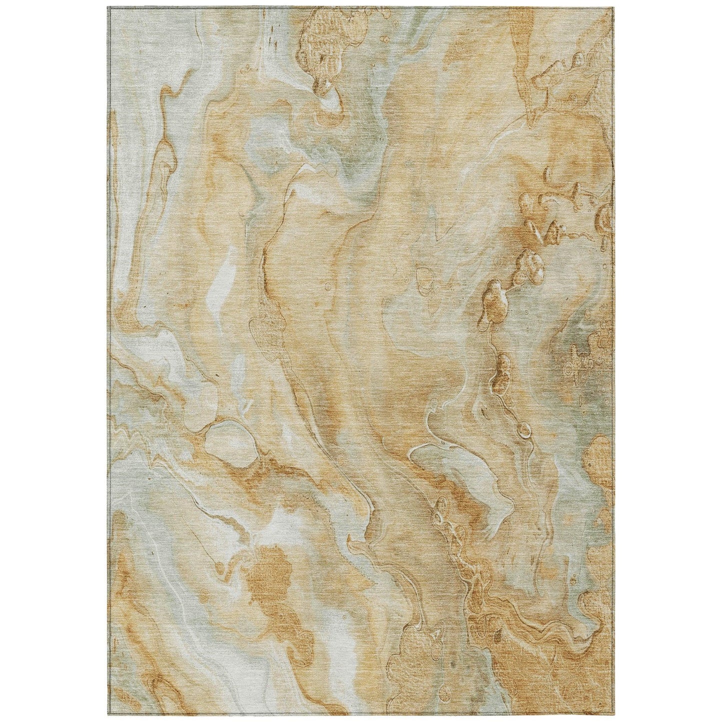 Faerel Gold Washable Indoor-Outdoor Rug