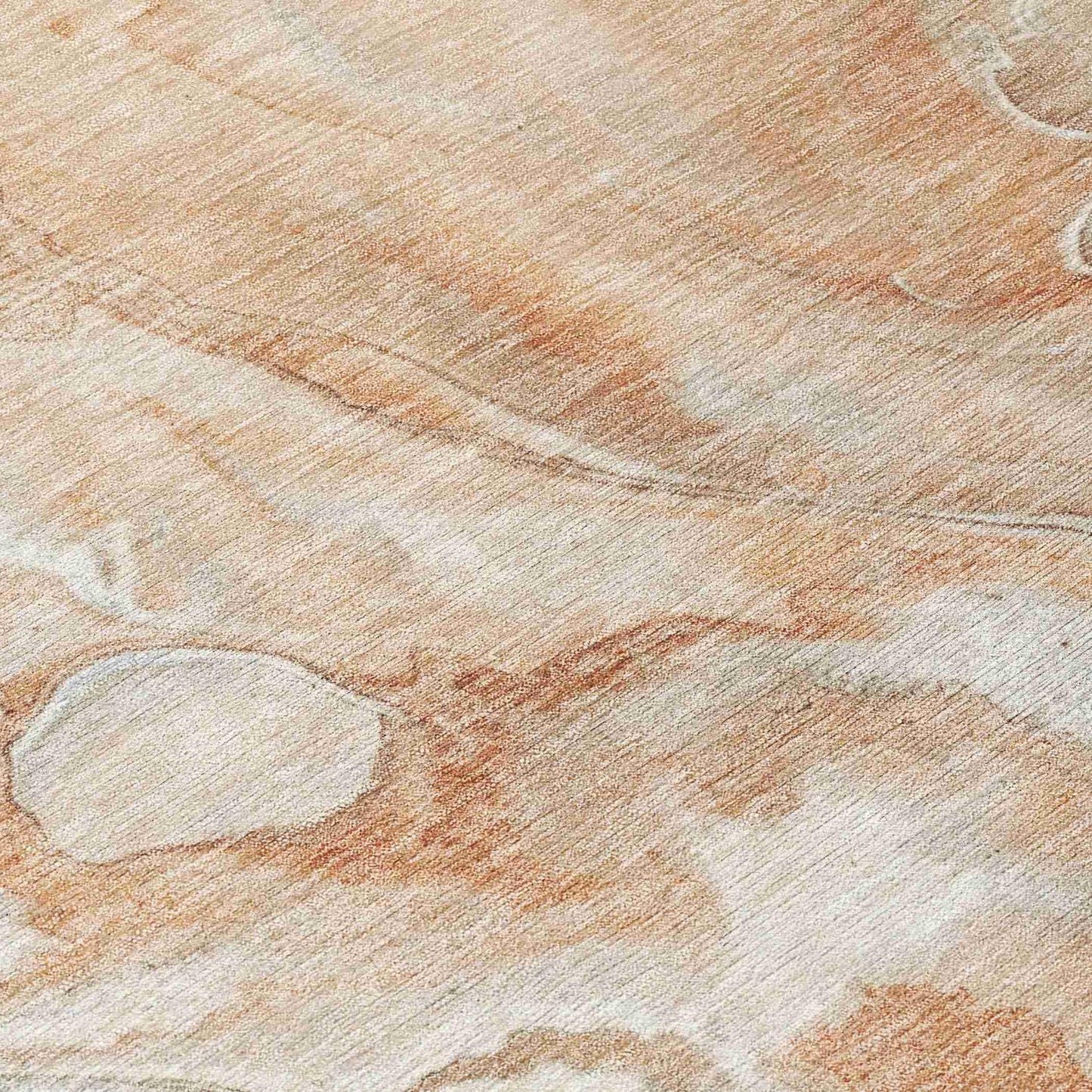 Faerel Orange Washable Indoor-Outdoor Rug