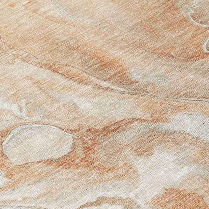 Faerel Orange Washable Indoor-Outdoor Rug