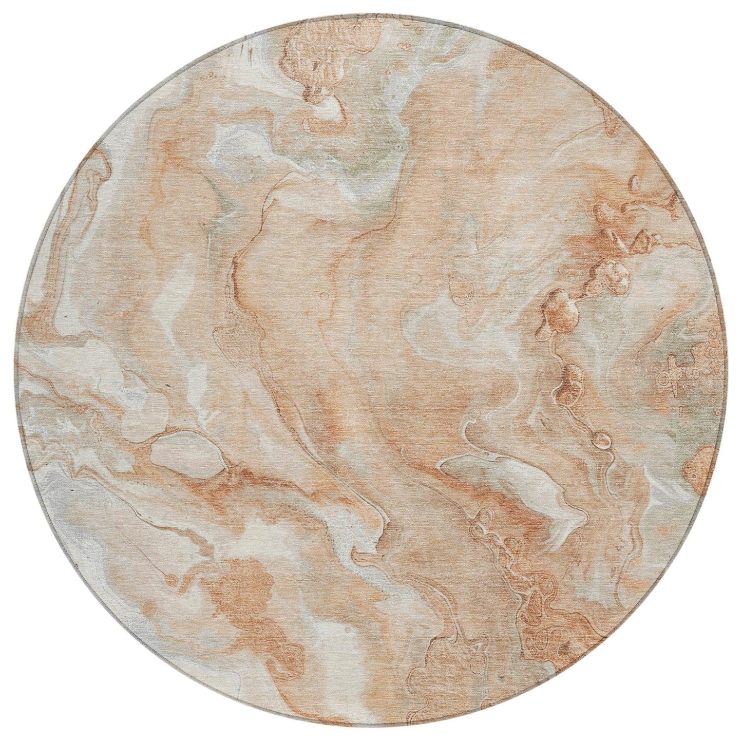 Faerel Orange Washable Indoor-Outdoor Rug