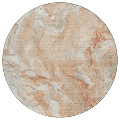 Faerel Orange Washable Indoor-Outdoor Rug