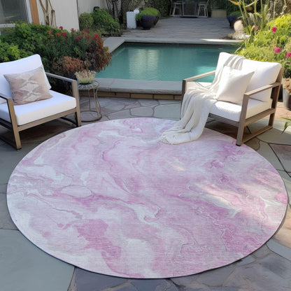 Faerel Pink Washable Indoor-Outdoor Rug