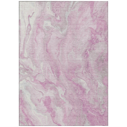 Faerel Pink Washable Indoor-Outdoor Rug