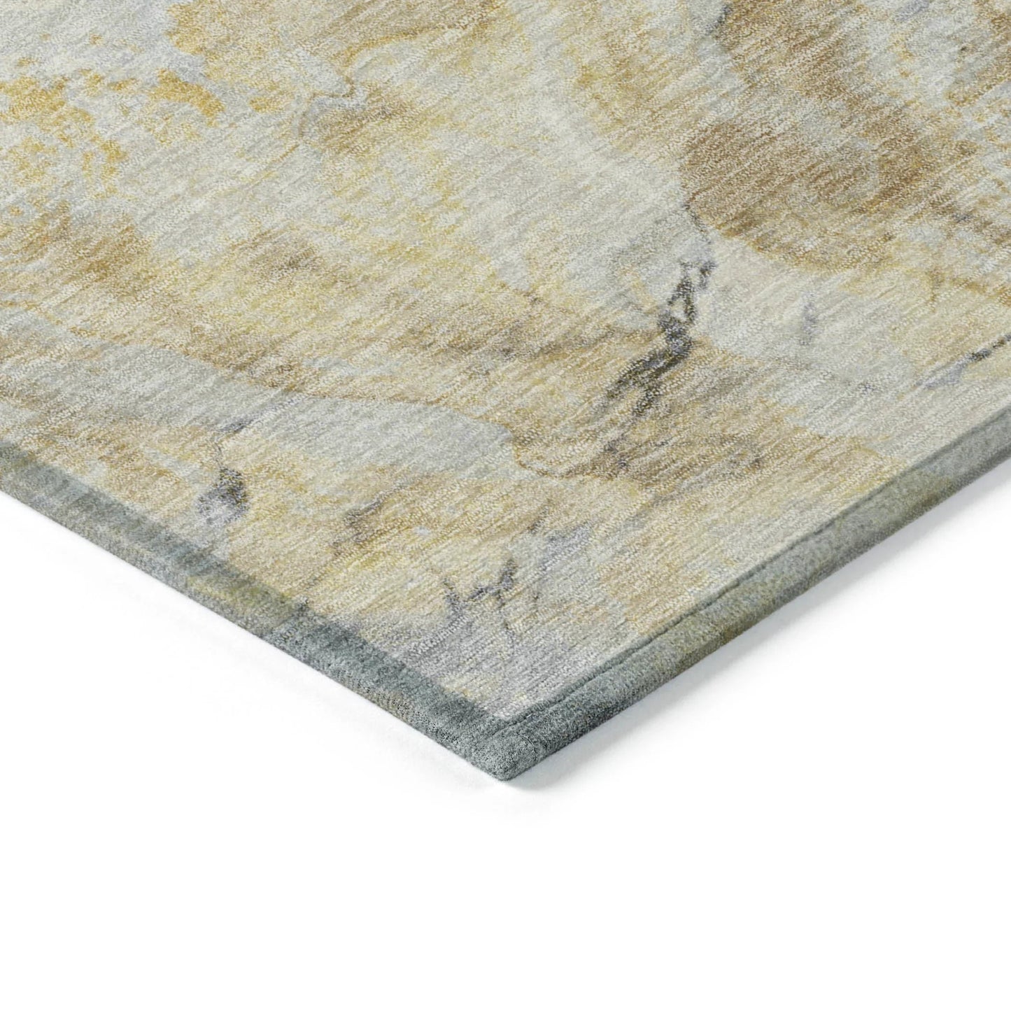 Faeriel Gold Washable Indoor-Outdoor Rug