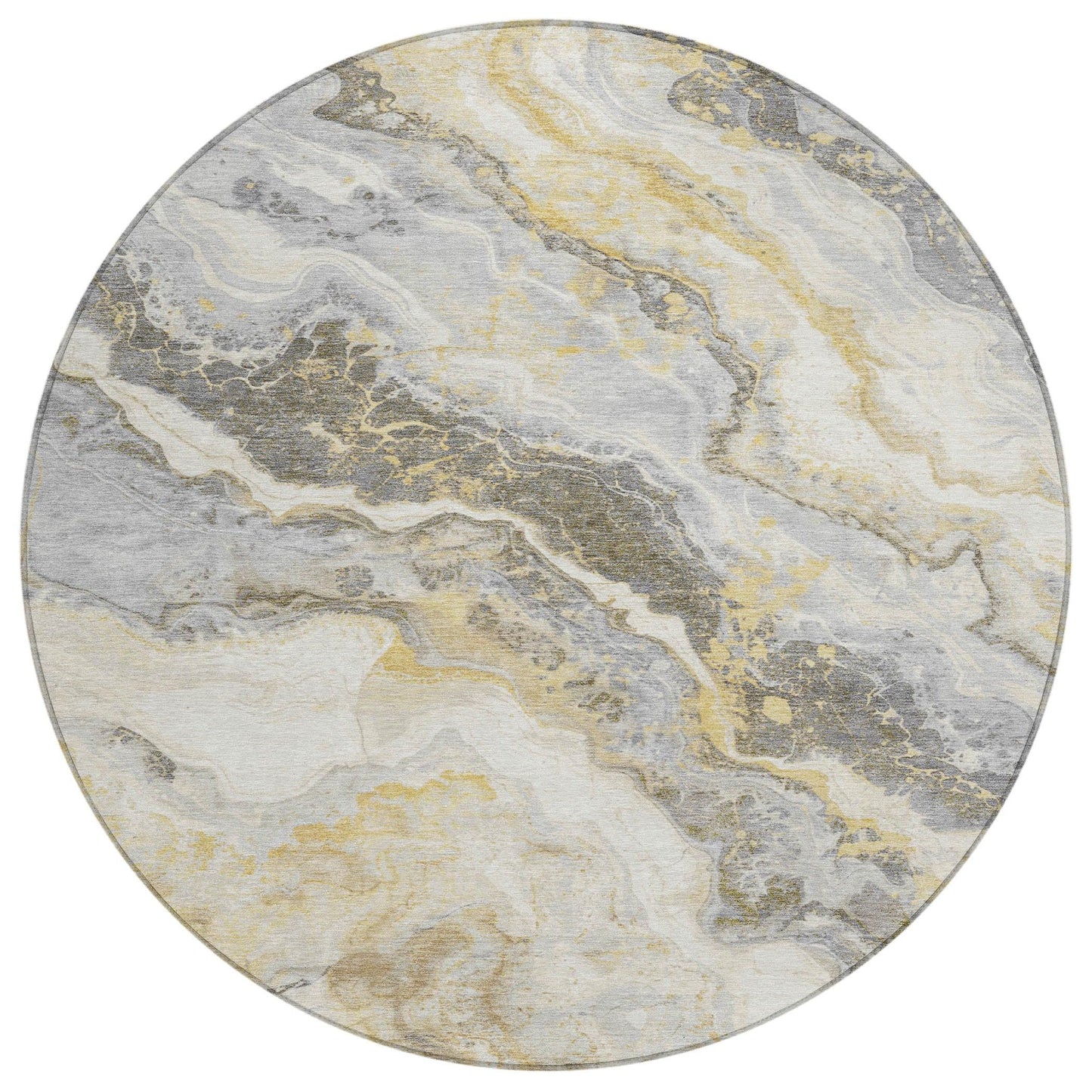 Faeriel Gold Washable Indoor-Outdoor Rug