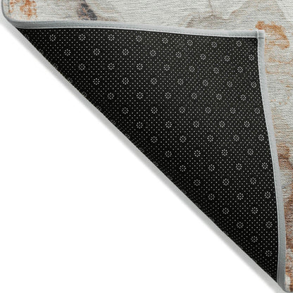 Faeriel Gray Washable Indoor-Outdoor Rug