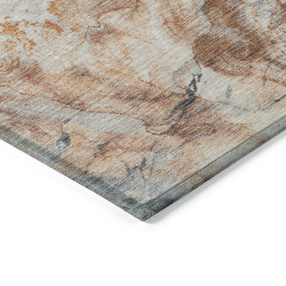 Faeriel Gray Washable Indoor-Outdoor Rug