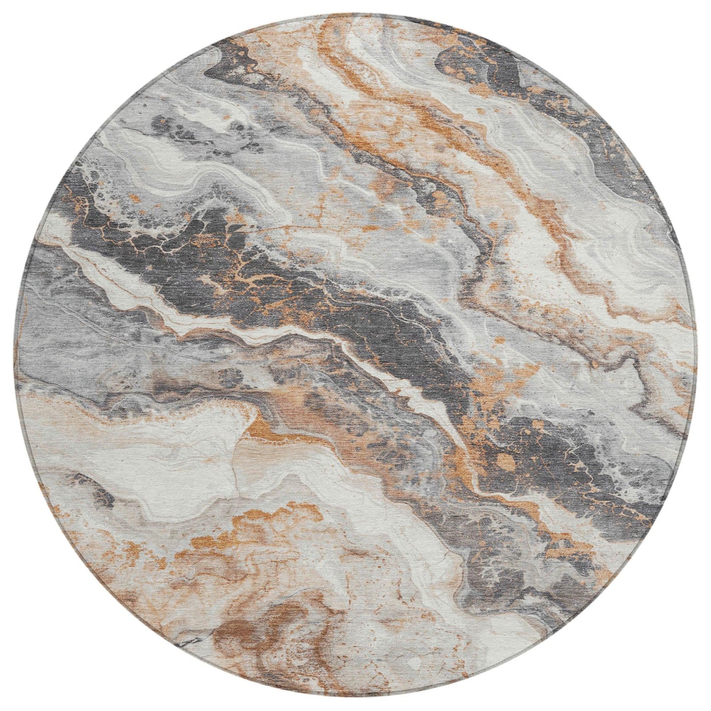 Faeriel Gray Washable Indoor-Outdoor Rug