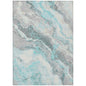 Faeriel Teal Washable Indoor-Outdoor Rug