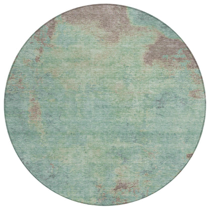 Faerion Blue Washable Indoor-Outdoor Rug