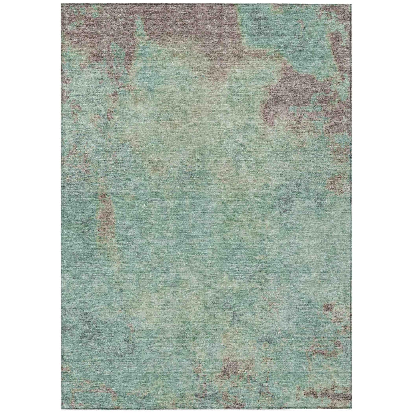 Faerion Blue Washable Indoor-Outdoor Rug