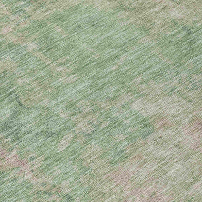Faerion Green Washable Indoor-Outdoor Rug