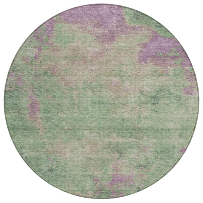 Faerion Green Washable Indoor-Outdoor Rug