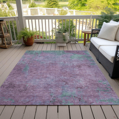 Faerion Purple Washable Indoor-Outdoor Rug