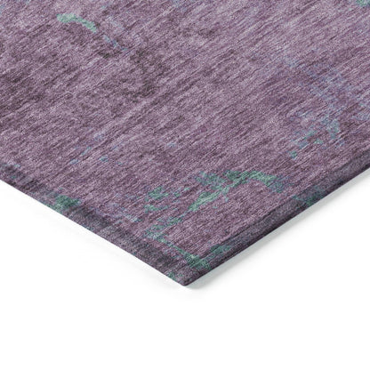 Faerion Purple Washable Indoor-Outdoor Rug