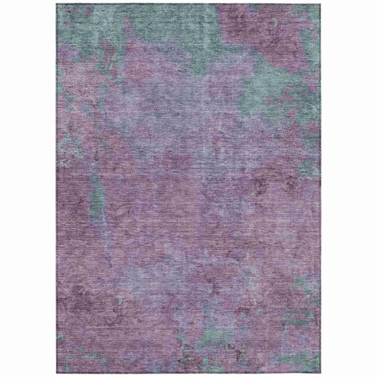 Faerion Purple Washable Indoor-Outdoor Rug