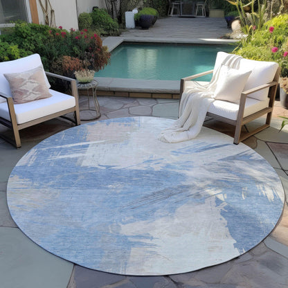 Faerira Denim Washable Indoor-Outdoor Rug